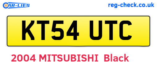 KT54UTC are the vehicle registration plates.