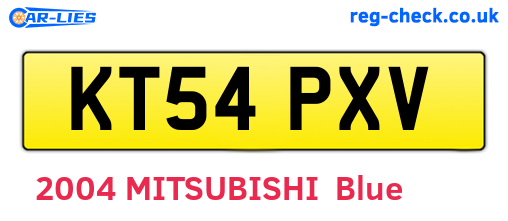 KT54PXV are the vehicle registration plates.