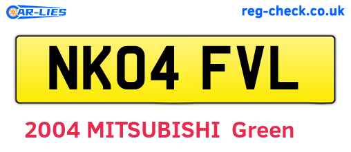 NK04FVL are the vehicle registration plates.