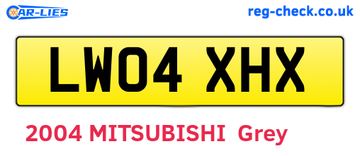 LW04XHX are the vehicle registration plates.