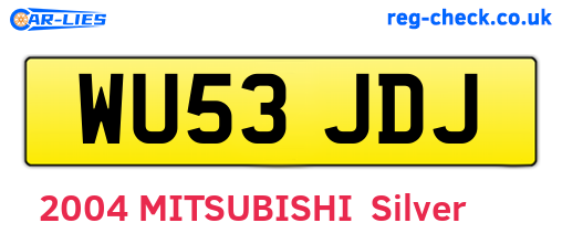 WU53JDJ are the vehicle registration plates.