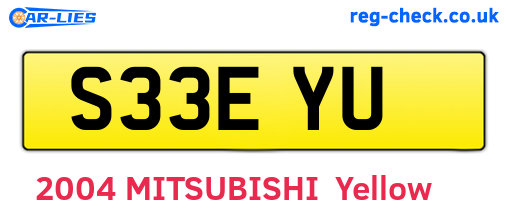 S33EYU are the vehicle registration plates.