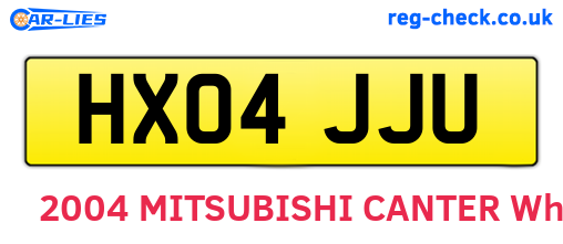 HX04JJU are the vehicle registration plates.