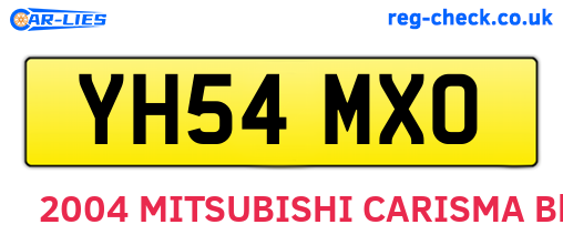 YH54MXO are the vehicle registration plates.