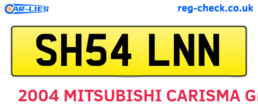 SH54LNN are the vehicle registration plates.