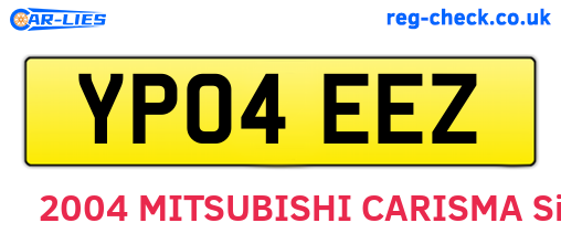 YP04EEZ are the vehicle registration plates.
