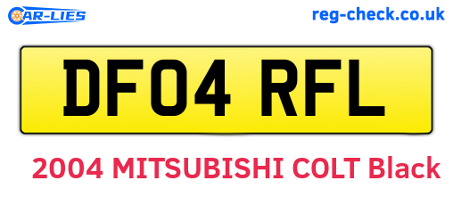 DF04RFL are the vehicle registration plates.