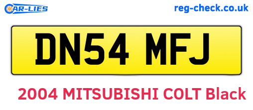DN54MFJ are the vehicle registration plates.