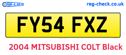 FY54FXZ are the vehicle registration plates.