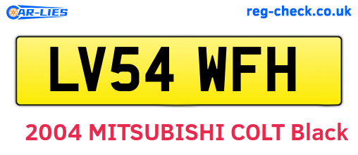 LV54WFH are the vehicle registration plates.