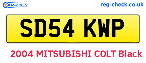 SD54KWP are the vehicle registration plates.