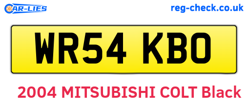 WR54KBO are the vehicle registration plates.