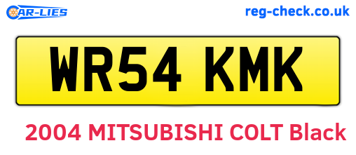 WR54KMK are the vehicle registration plates.