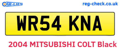 WR54KNA are the vehicle registration plates.