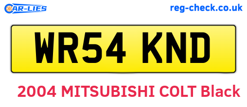 WR54KND are the vehicle registration plates.