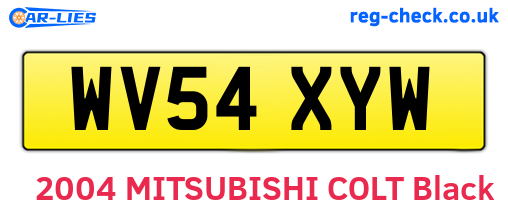 WV54XYW are the vehicle registration plates.