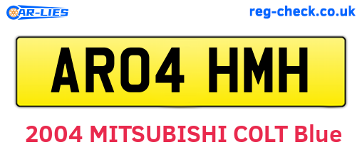 AR04HMH are the vehicle registration plates.