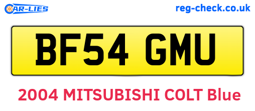 BF54GMU are the vehicle registration plates.