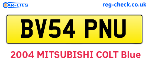 BV54PNU are the vehicle registration plates.