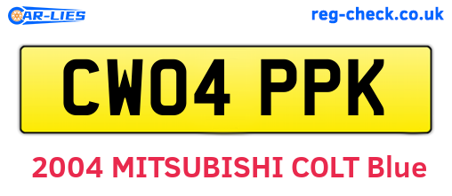 CW04PPK are the vehicle registration plates.