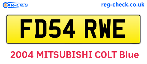 FD54RWE are the vehicle registration plates.