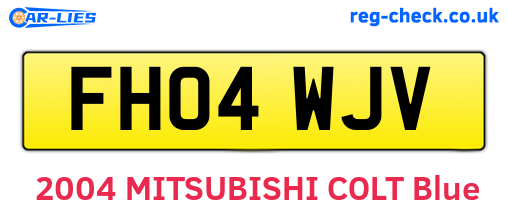 FH04WJV are the vehicle registration plates.