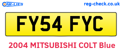 FY54FYC are the vehicle registration plates.
