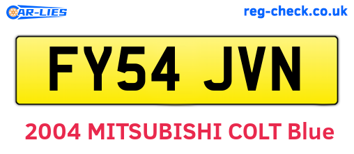 FY54JVN are the vehicle registration plates.