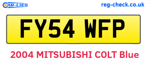 FY54WFP are the vehicle registration plates.