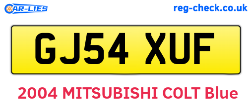 GJ54XUF are the vehicle registration plates.