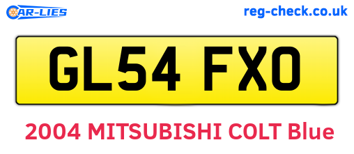 GL54FXO are the vehicle registration plates.