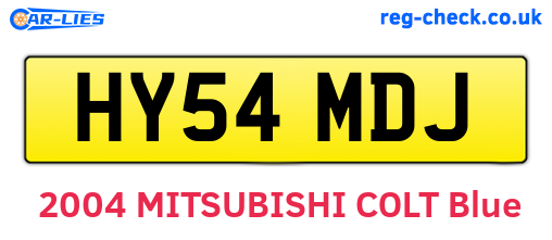 HY54MDJ are the vehicle registration plates.