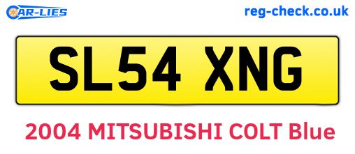 SL54XNG are the vehicle registration plates.
