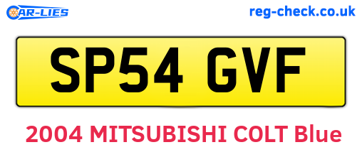 SP54GVF are the vehicle registration plates.