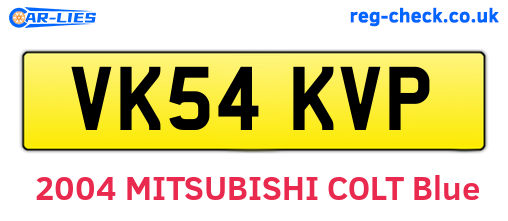 VK54KVP are the vehicle registration plates.