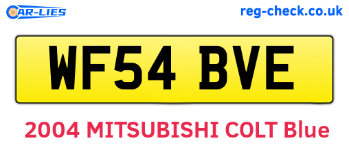 WF54BVE are the vehicle registration plates.