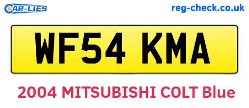 WF54KMA are the vehicle registration plates.