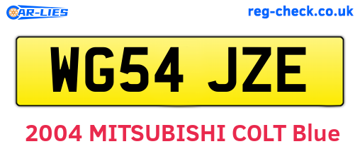 WG54JZE are the vehicle registration plates.