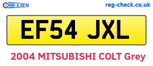EF54JXL are the vehicle registration plates.