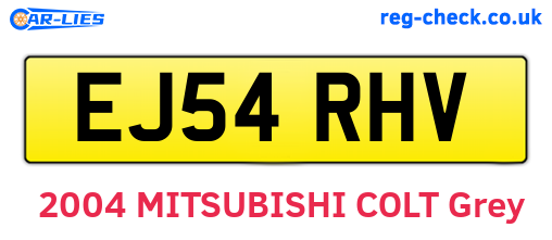 EJ54RHV are the vehicle registration plates.