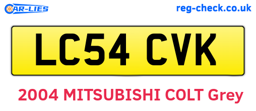 LC54CVK are the vehicle registration plates.