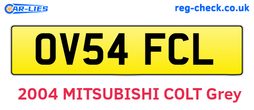 OV54FCL are the vehicle registration plates.