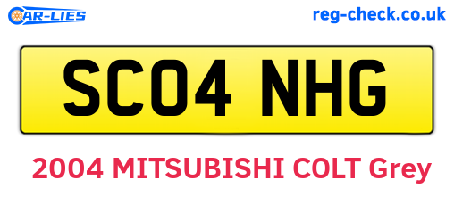 SC04NHG are the vehicle registration plates.