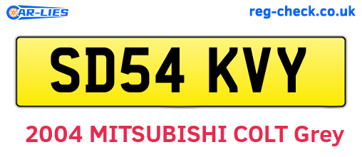 SD54KVY are the vehicle registration plates.