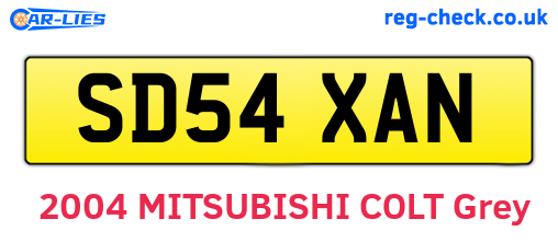 SD54XAN are the vehicle registration plates.