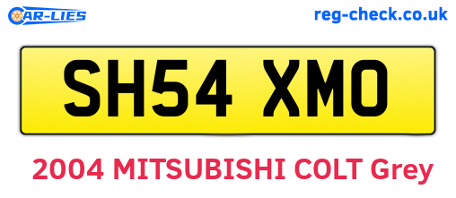 SH54XMO are the vehicle registration plates.
