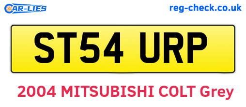 ST54URP are the vehicle registration plates.