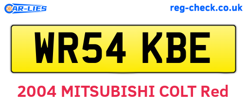 WR54KBE are the vehicle registration plates.