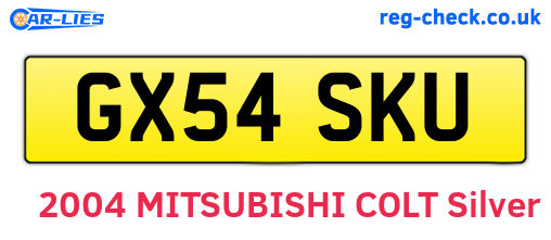 GX54SKU are the vehicle registration plates.