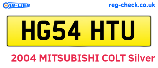 HG54HTU are the vehicle registration plates.